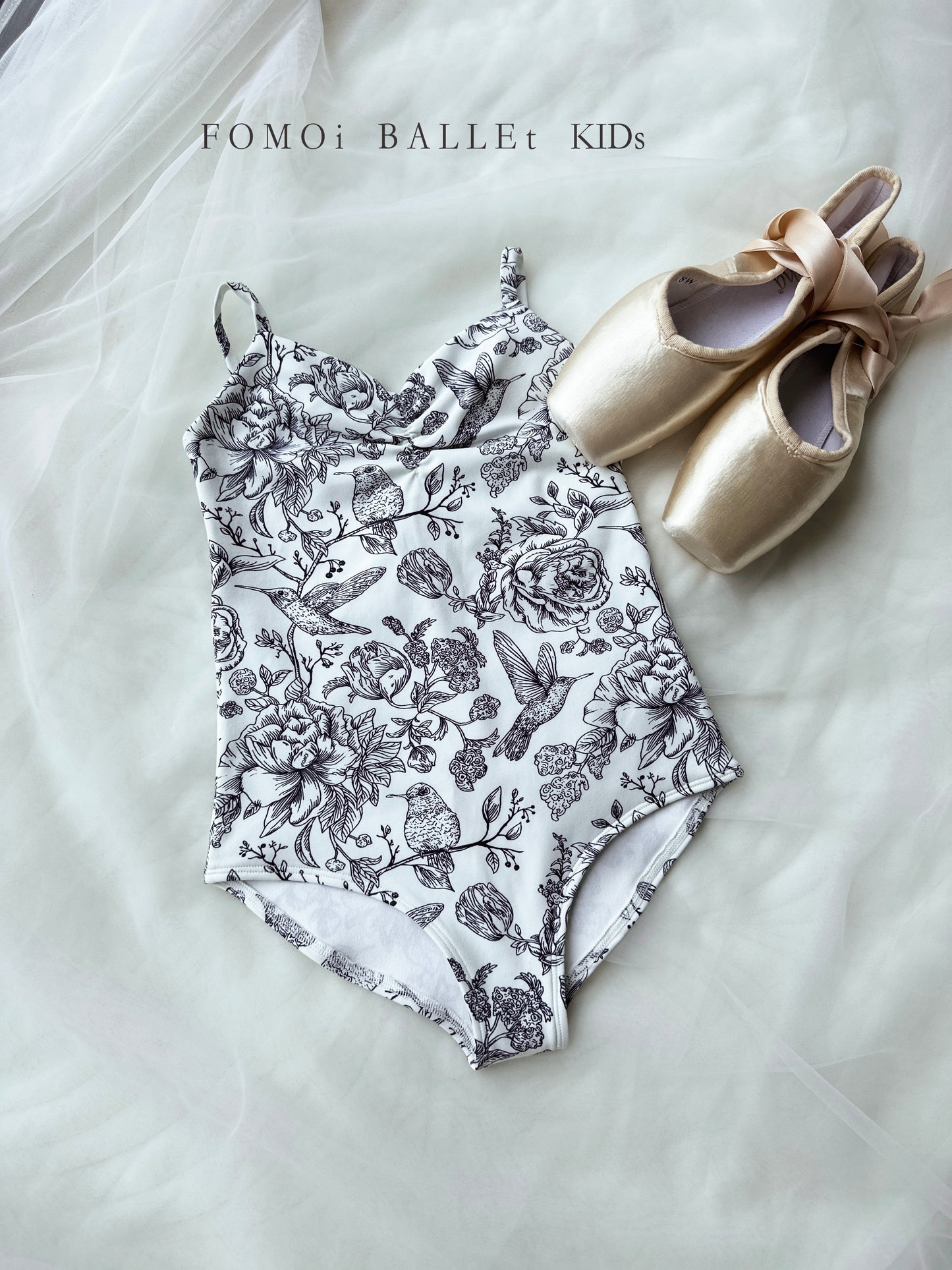 儿童kids Ballet Leotard | Flower and bird printing