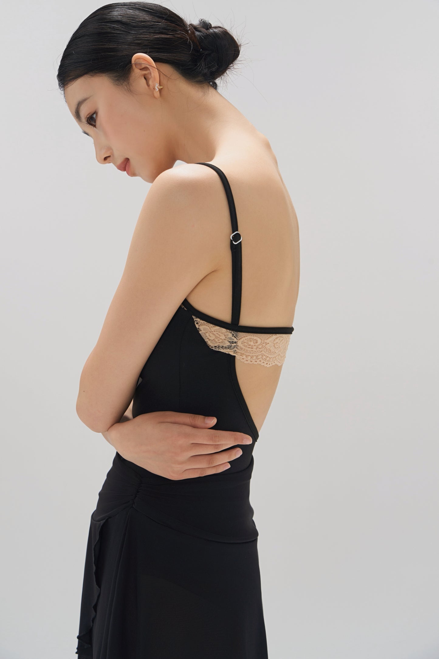Ballet Leotard | Lace Paneled Neck & Back with Adjustable Straps