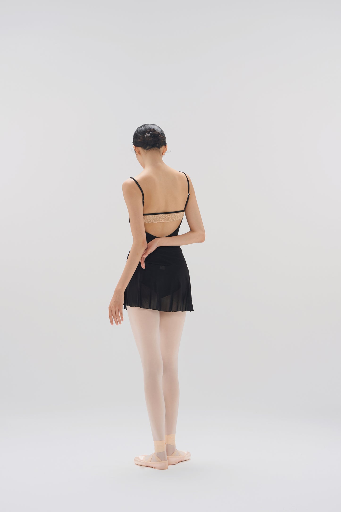 Ballet Leotard | Lace Paneled Neck & Back with Adjustable Straps