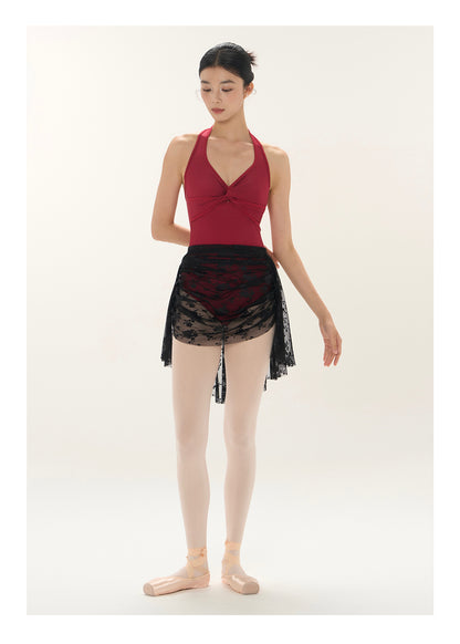 Ballet Leotard | Twist-Front Wrap Halter Leotard