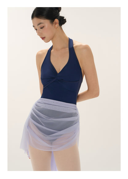 Ballet Leotard | Twist-Front Wrap Halter Leotard