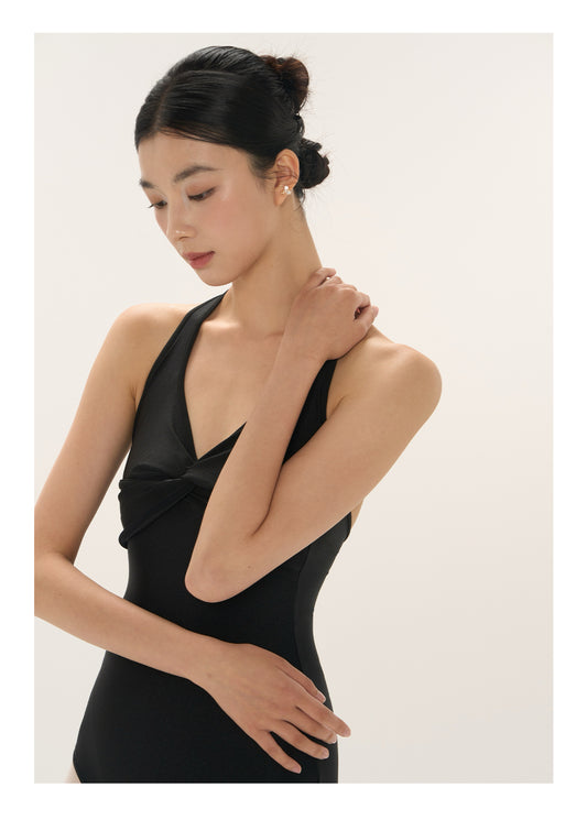 Ballet Leotard | Twist-Front Wrap Halter Leotard
