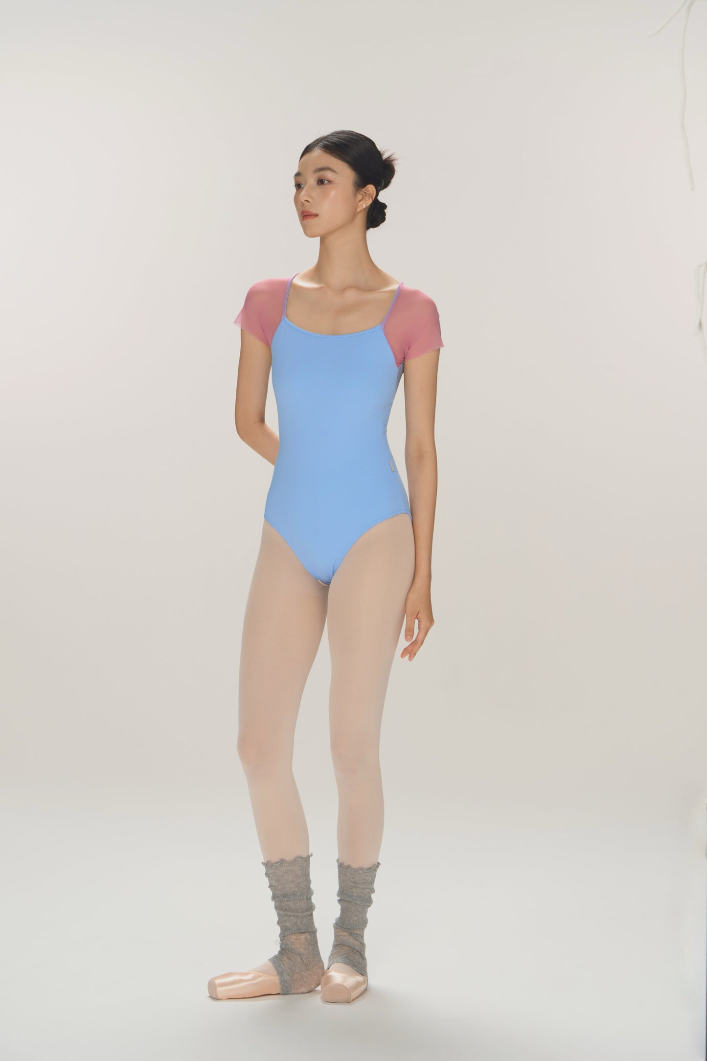 Ballet Leotard | Gradient Mesh Panel Back with Crotch Snap Closure