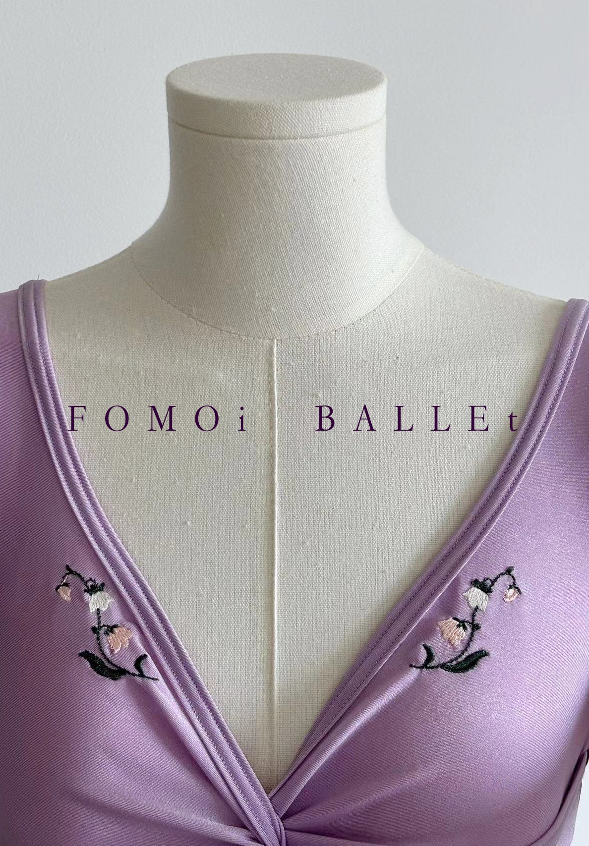 Ballet Leotard | Wound Structure With Floral Embroidery And Pearlescent Fabric