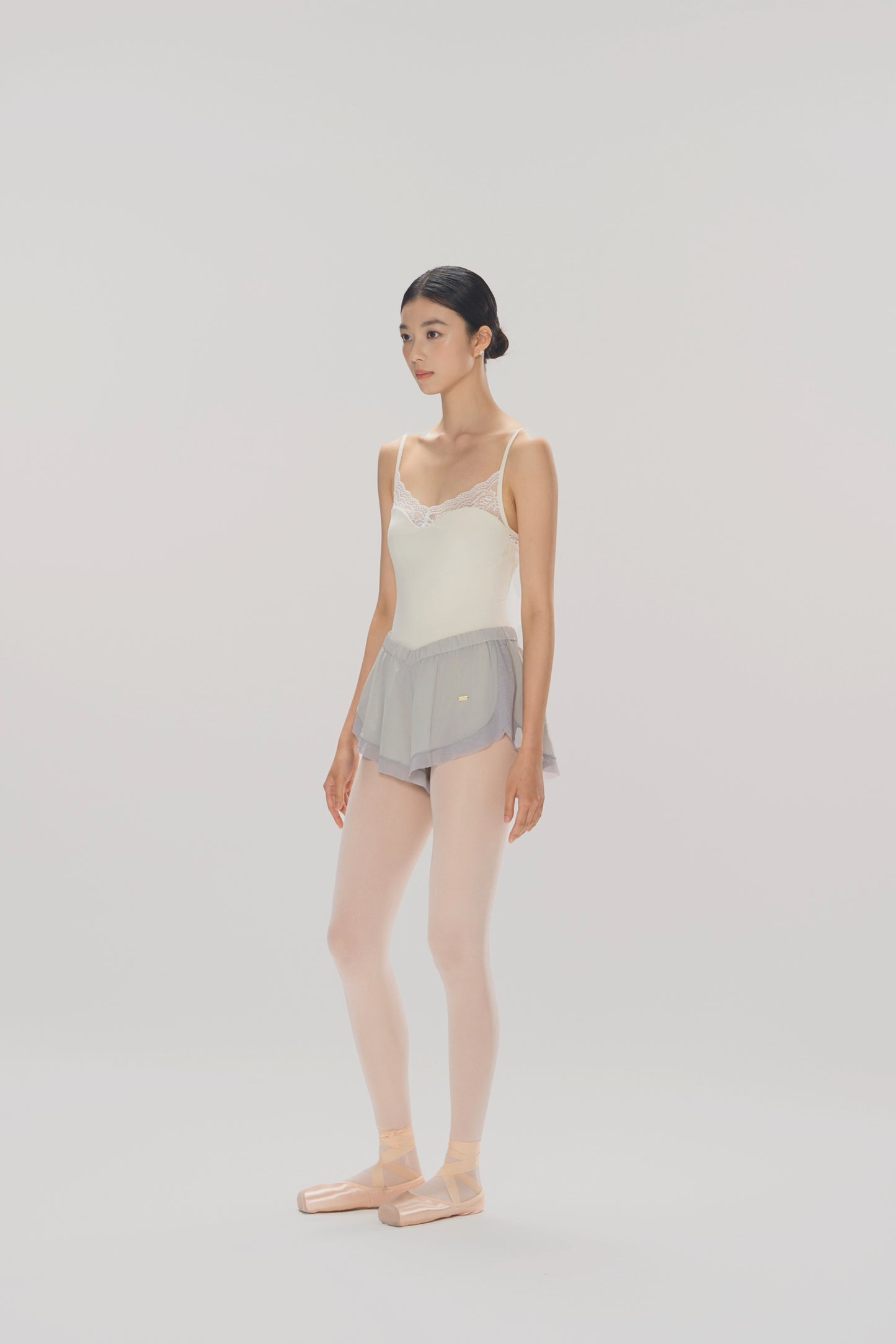 Ballet Leotard | Lace Paneled Neck & Back with Adjustable Straps