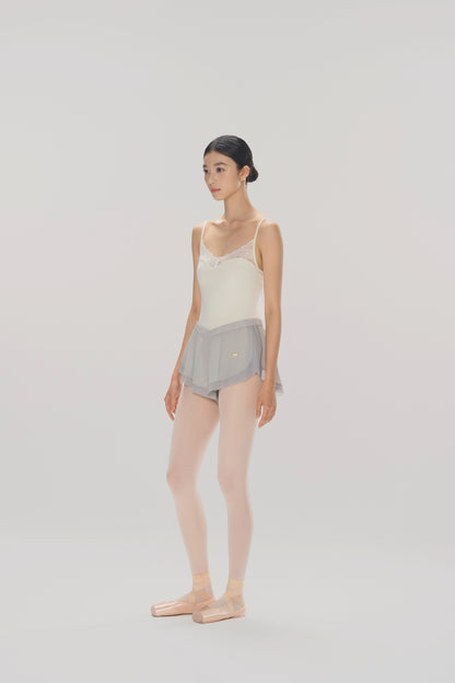 Ballet Leotard | Lace Paneled Neck & Back with Adjustable Straps
