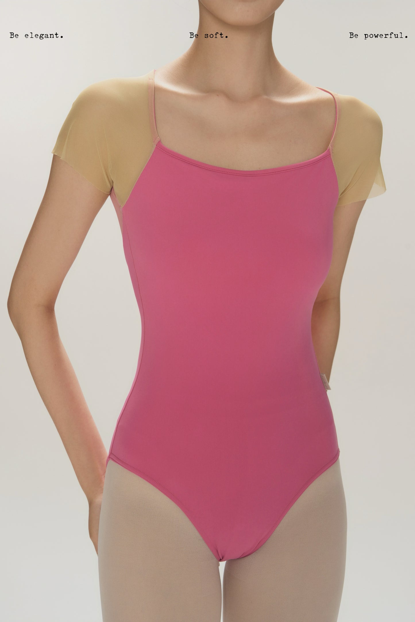 Ballet Leotard | Gradient Mesh Panel Back with Crotch Snap Closure
