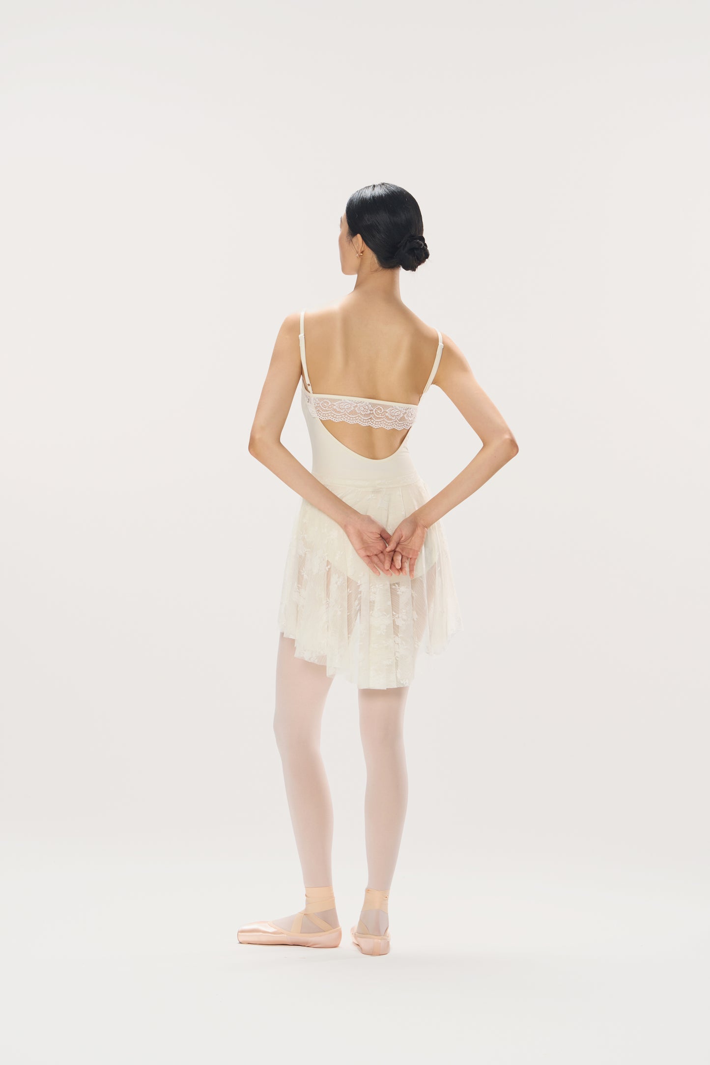 Ballet Leotard | Lace Paneled Neck & Back with Adjustable Straps