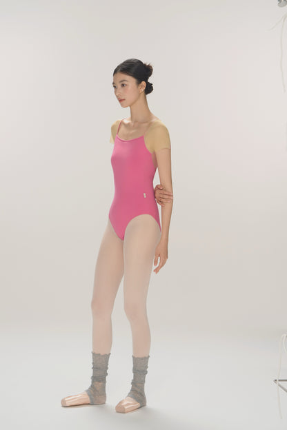 Ballet Leotard | Gradient Mesh Panel Back with Crotch Snap Closure