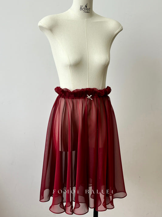 2024f/w 成人Ballet Rehearsal Skirt | Flower Design with Elastic Beam Waist